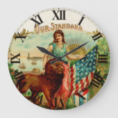 ヴィンテージ標準ラベル ラージ壁時計 (正面)