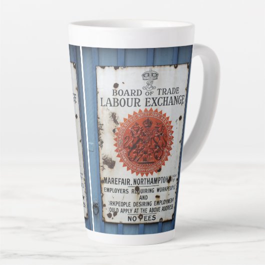 ヴィンテージ標識 カフェラテマグ (右アングル)