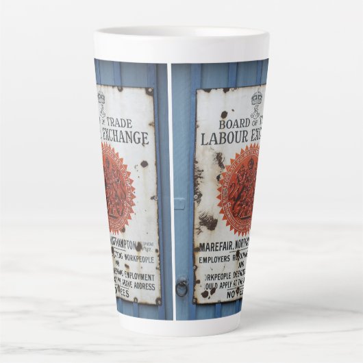 ヴィンテージ標識 カフェラテマグ (正面)