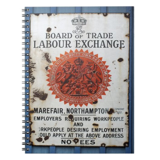 ヴィンテージ標識 ノートブック (正面)