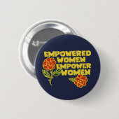 ヴィンテージ権限を持つ女性の権限を持つ女性レトロFemini 缶バッジ (正面&裏面)