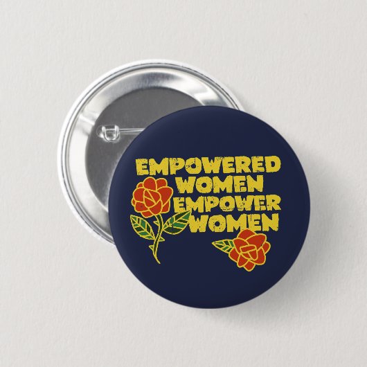 ヴィンテージ権限を持つ女性の権限を持つ女性レトロFemini 缶バッジ (正面&裏面)