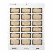 ヴィンテージ横。住所/出荷/帳簿ラベル ラベル (フルシート)