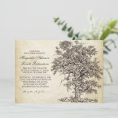 ヴィンテージ樹齢の古い結婚式招待状 招待状 (スタンド正面)