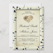 ヴィンテージ樺の木ツリーバークウッド結婚式招待状 招待状 (正面)