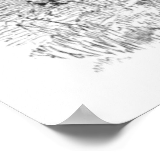 ヴィンテージ樺の木ツリー1800sアンティーク ポスター (角)