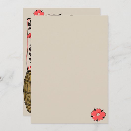 ヴィンテージ樽と花オクトーバーフェスト 招待状 (正面/裏面)