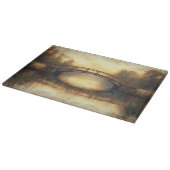 ヴィンテージ橋の川絵を描の田舎 カッティングボード (角)