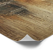 ヴィンテージ橋の川絵を描の田舎 ポスター (角)