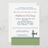 ヴィンテージ機ベビーシャワー招待状 招待状 (正面/裏面)