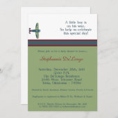 ヴィンテージ機ベビーシャワー招待状 招待状 (正面/裏面)