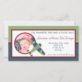 ヴィンテージ機写真の誕生のお知らせ 案内状 (正面)