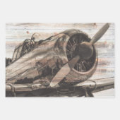 ヴィンテージ機切り離し ラッピングペーパーシート (正面2)