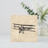 ヴィンテージ機古アンティーク飛行機イラストレーション カード (スタンド正面)