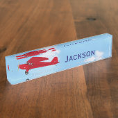 ヴィンテージ機名用プレート銘板 デスクネームプレート (側面)