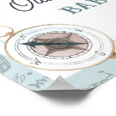 ヴィンテージ機少年旅行赤ちゃんシャワー歓迎 ポスター (角)