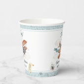 ヴィンテージ機少年旅行赤ちゃんシャワー 紙コップ (左)