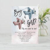 ヴィンテージ機性別によるパーティーの表示 招待状 (スタンド正面)