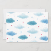 ヴィンテージ機最初の誕生日パーティーの招待 招待状 (裏面)