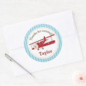 ヴィンテージ機有利ステッカー(ボーイズ誕生日) ラウンドシール (封筒)