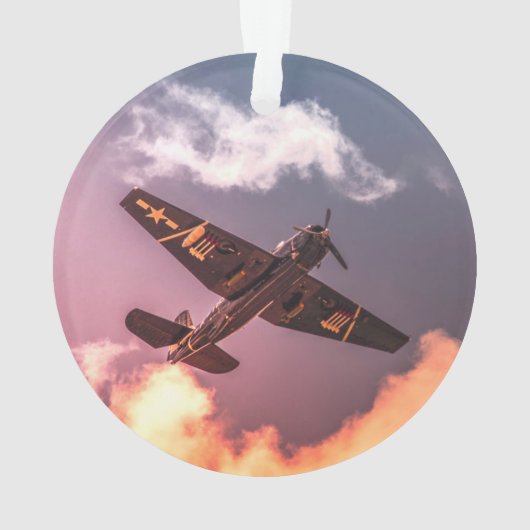 ヴィンテージ機美しい空 オーナメント (裏面)