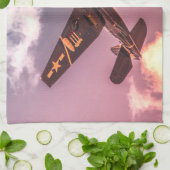 ヴィンテージ機美しい空 キッチンタオル (折り畳み)