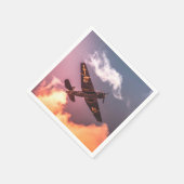 ヴィンテージ機美しい空 スタンダードカクテルナプキン (角)