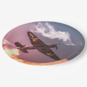 ヴィンテージ機美しい空 ペーパープレート (アングル)