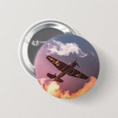 ヴィンテージ機美しい空 缶バッジ (正面&裏面)