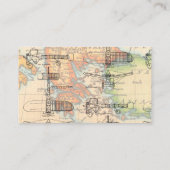 ヴィンテージ機表示シャワー招待状インサート エンクロージャーカード (裏面)