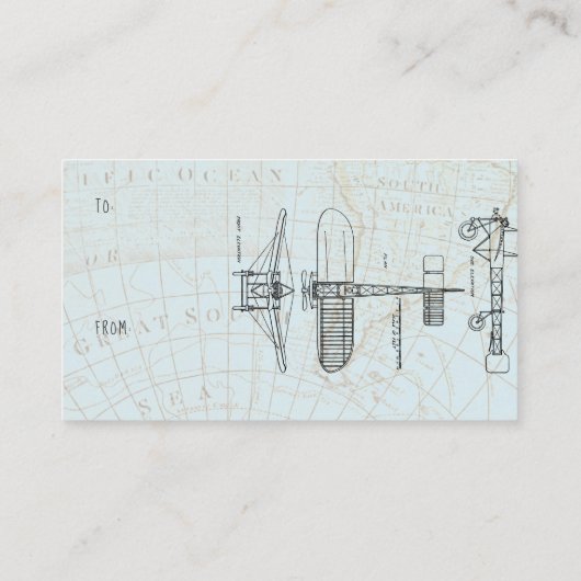 ヴィンテージ機表示シャワー招待状インサート エンクロージャーカード (裏面)