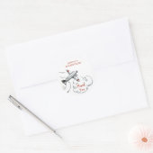 ヴィンテージ機誕生日パーティーお願い ラウンドシール (封筒)