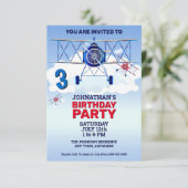 ヴィンテージ機誕生日パーティーの招待 招待状 (スタンド正面)