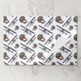 ヴィンテージ機誕生日パーティー紙ランチョンマット ペーパーパッド