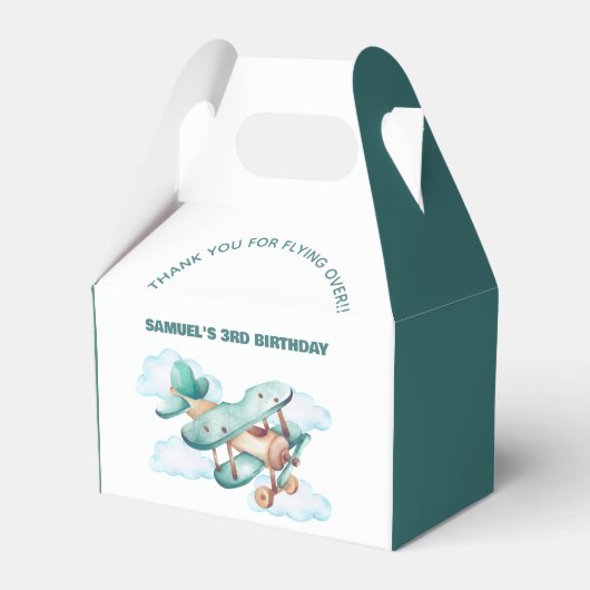 ヴィンテージ機誕生日パーティー フェイバーボックス (正面サイド)