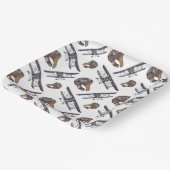 ヴィンテージ機誕生日パーティー ペーパープレート (傾斜あり)