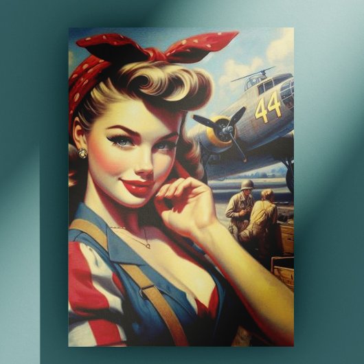 ヴィンテージ機軸ピン留め ポストカード