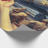 ヴィンテージ機軸ピン留め ラッピングペーパー (角)