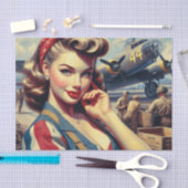 ヴィンテージ機軸ピン留め 薄葉紙 (クラフト)