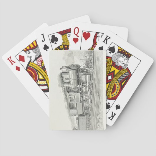 ヴィンテージ機関車のトランプ トランプ (裏面)