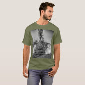 ヴィンテージ機関車の排煙走行 Tシャツ (正面フル)