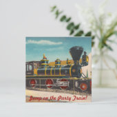 ヴィンテージ機関車パーティの招待状 招待状 (スタンド正面)