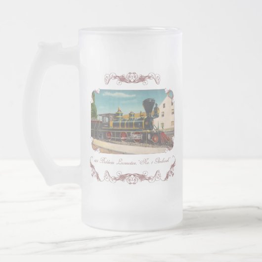 ヴィンテージ機関車フロストマグ フロストグラスビールジョッキ (左)