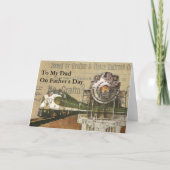 ヴィンテージ機関車蒸気機関父の日 カード (正面)