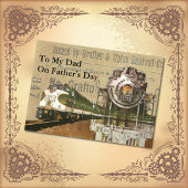 ヴィンテージ機関車蒸気機関父の日 カード