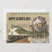 ヴィンテージ機関車蒸気機関蒸気機関蒸気機関車庫 カード (正面)