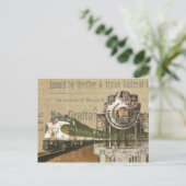 ヴィンテージ機関車蒸気機関蒸気機関蒸気機関車庫 ポストカード (スタンド正面)