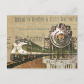 ヴィンテージ機関車蒸気機関蒸気機関蒸気機関車庫 ポストカード (正面)