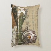 ヴィンテージ機関車蒸気機関鉄道 アクセントクッション (正面(垂直))