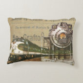 ヴィンテージ機関車蒸気機関鉄道 アクセントクッション (裏面)